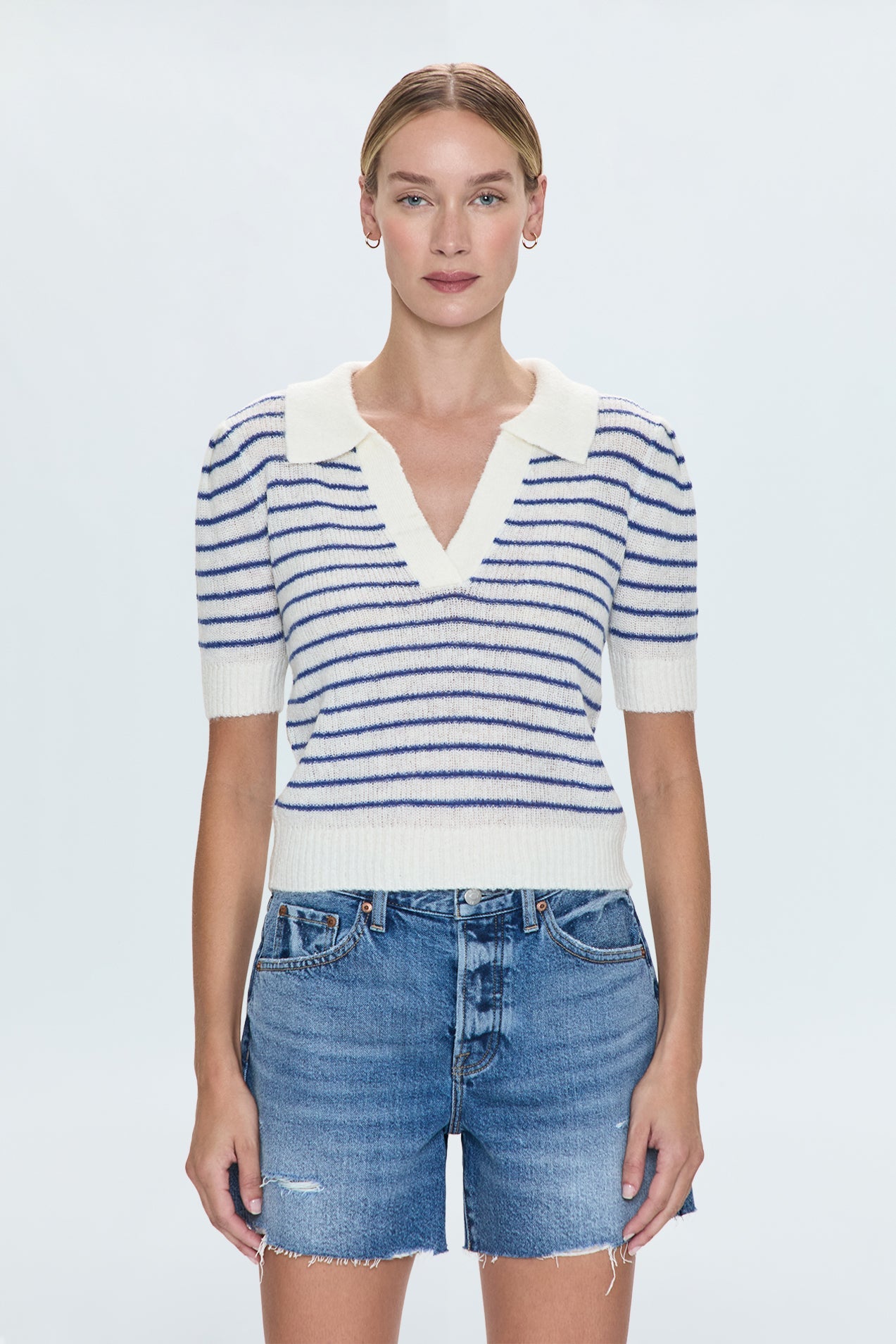 Billie Pleat Sleeve Polo