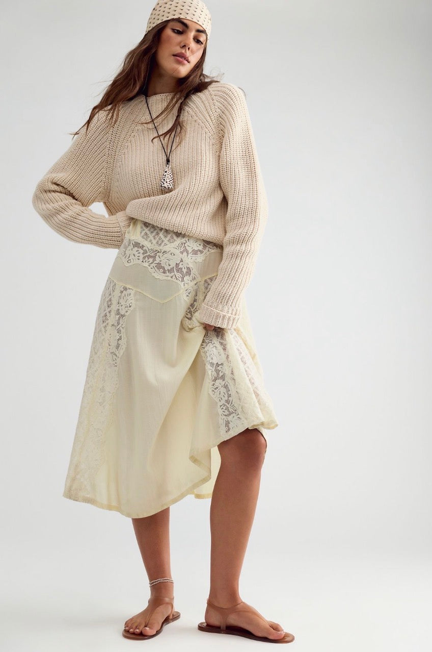 Low Tide Cream Knit Pullover