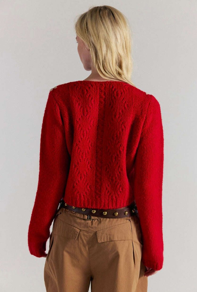 One Pixie Cardi In Red