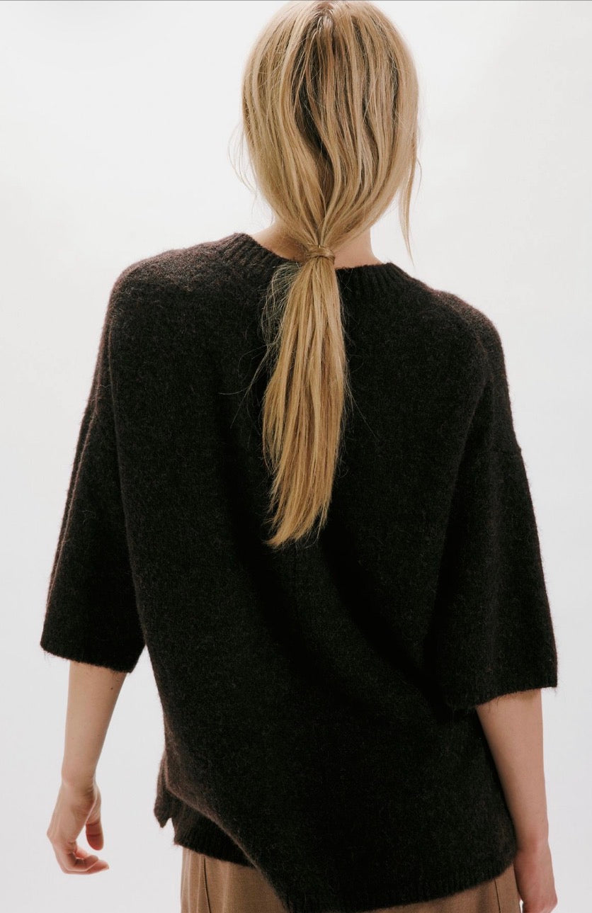 Margot Sweater Tee in Black