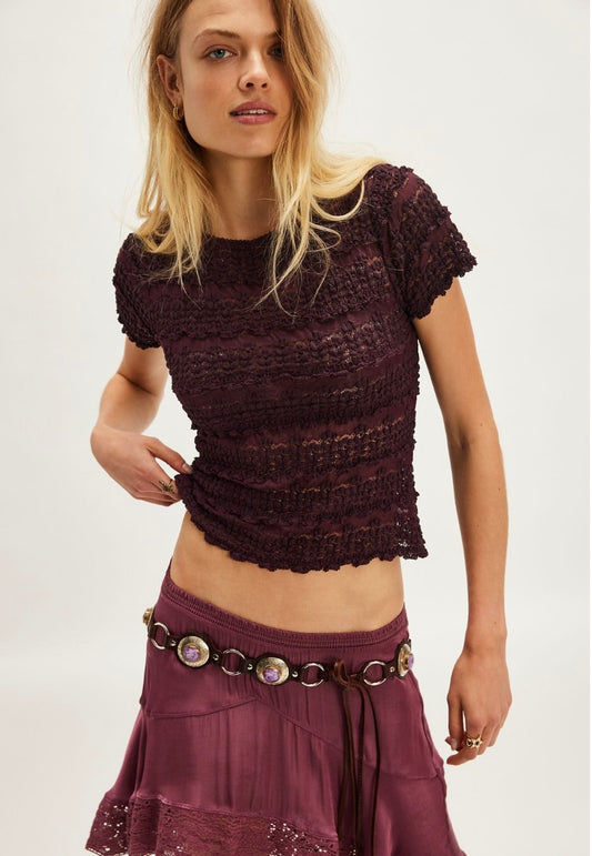 Free People Angelina Lace Tee