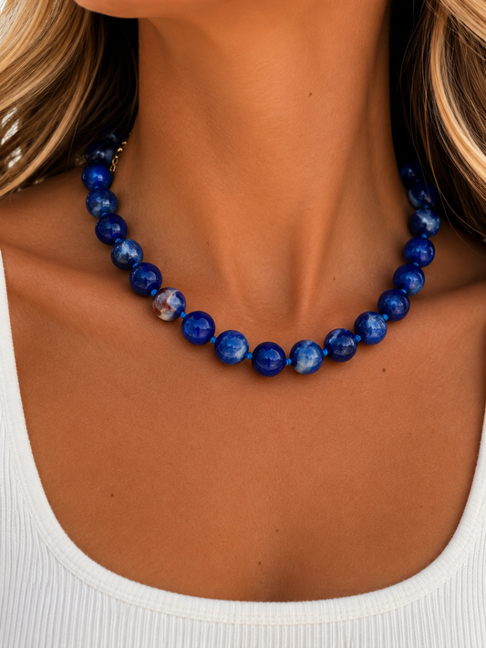 Mabry Cobalt Beaded Necklace