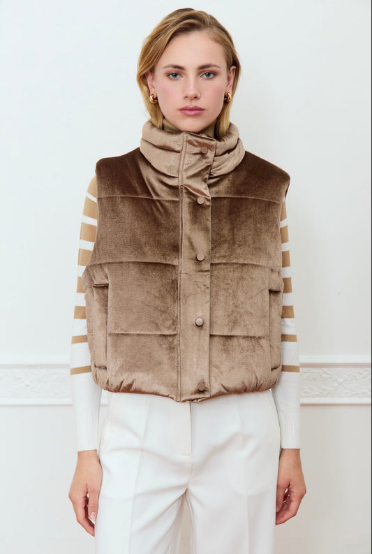 Tulipa Velvet Puffer Vest