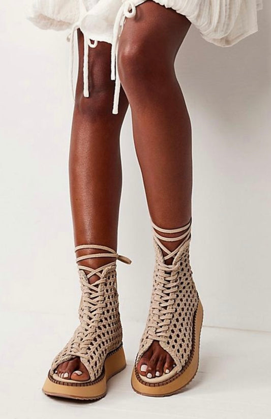 Free People Luca Lace Up Sandal