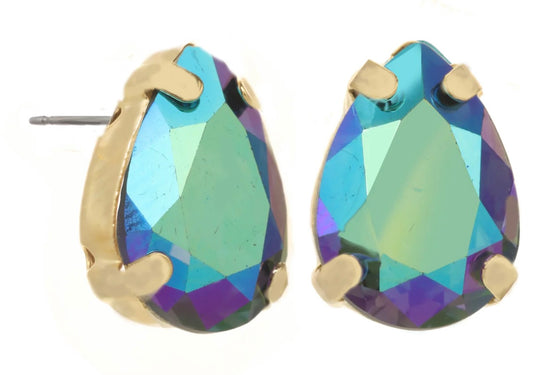 Lumi Studs in Emerald