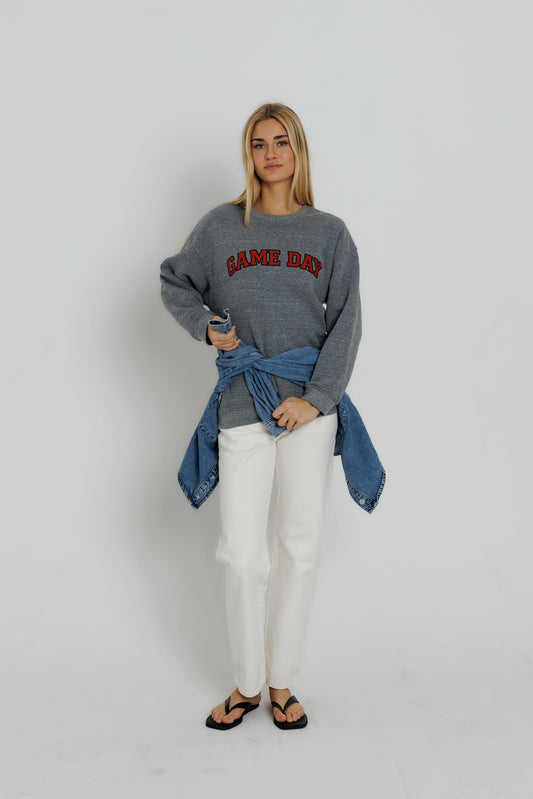 Red Game Day- Oversized Crew