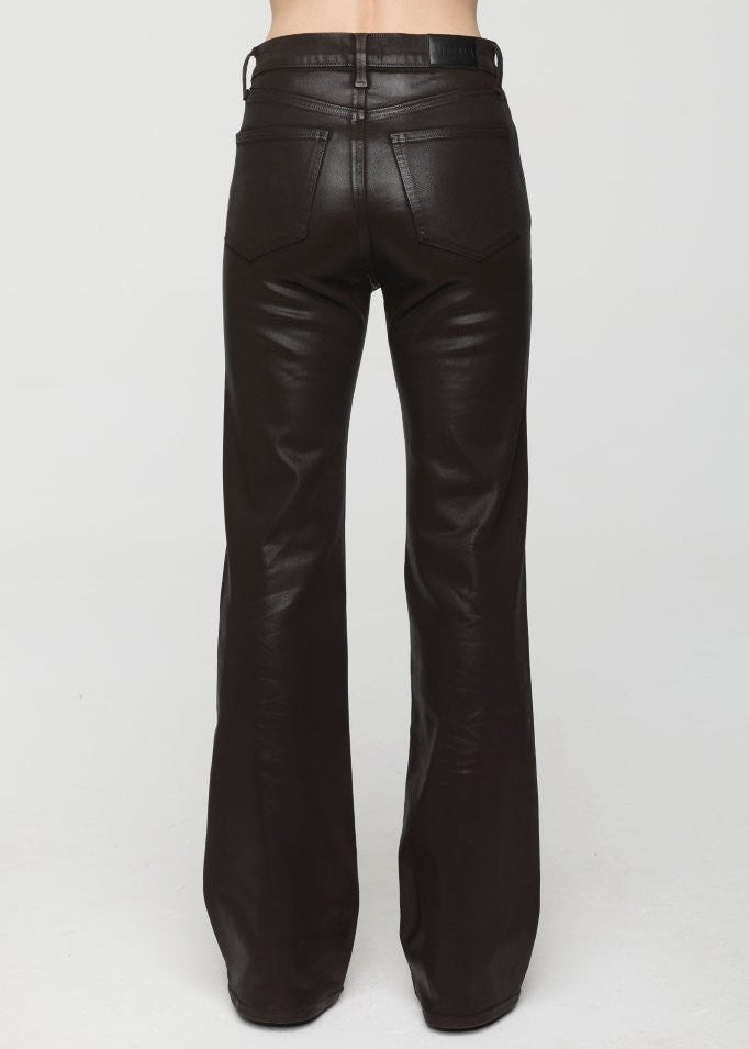 Evie Highrise Bootcut Jeans in Coated Mocha