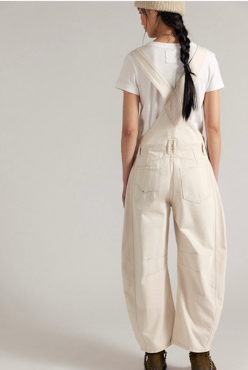 We The Free Good Luck Barrel Overalls
