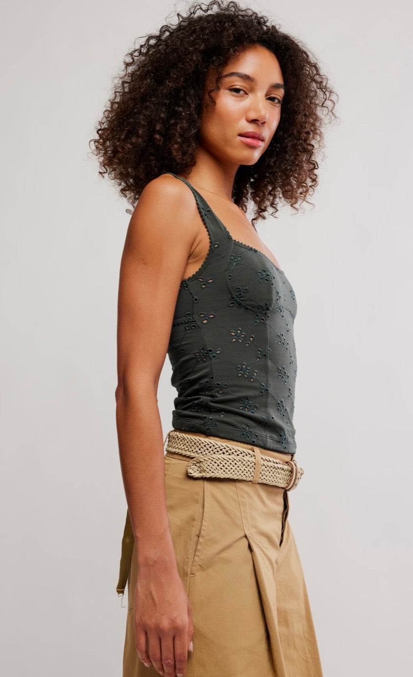 Full Bloom Cotton Eyelet Cami