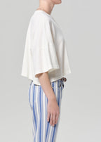 Crop Cape Tee In Pashmina