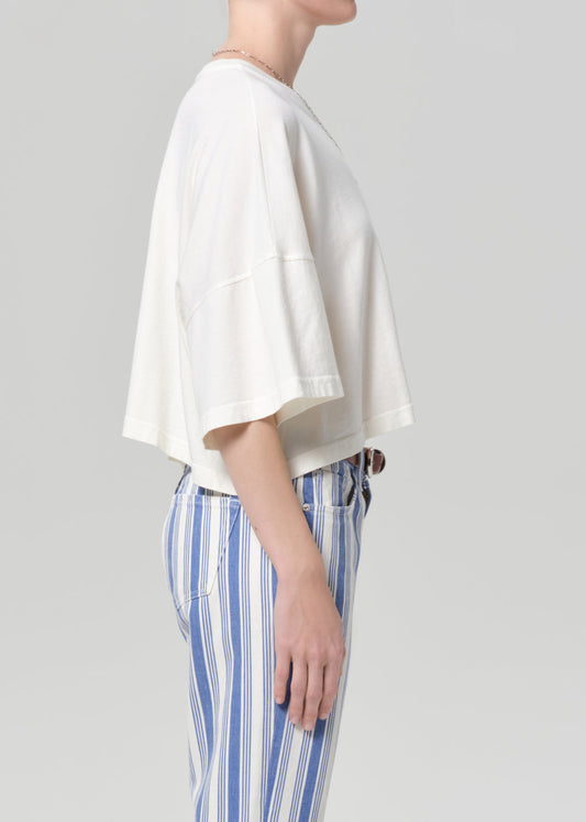 Crop Cape Tee In Pashmina