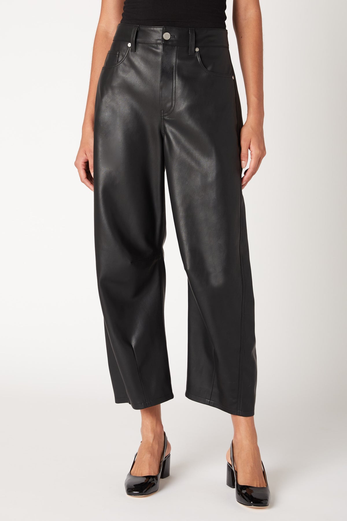 Blanknyc Vegan Leather Barrel Pant