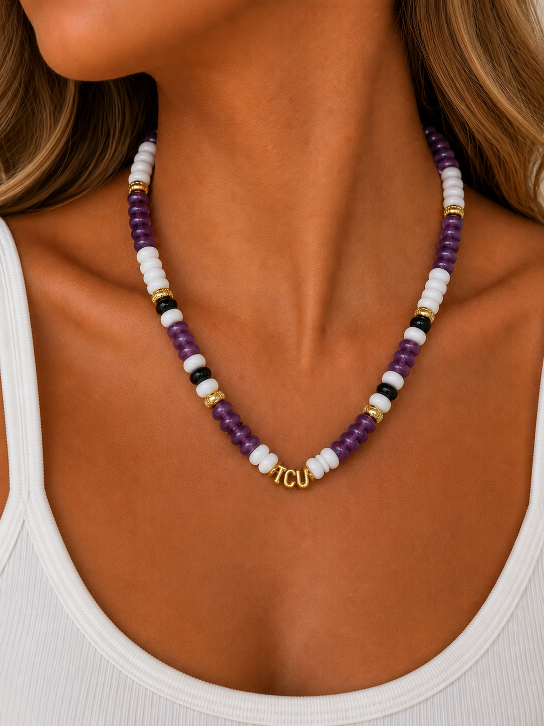 TCU Beaded Necklace