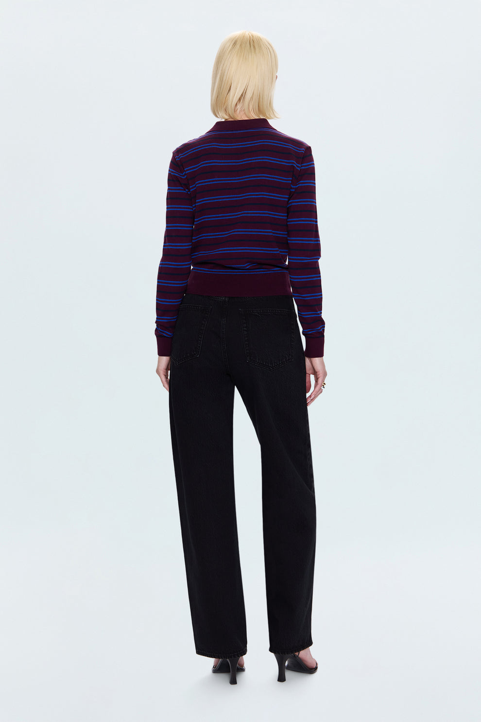 Tate High Rise Bowed Wide Leg