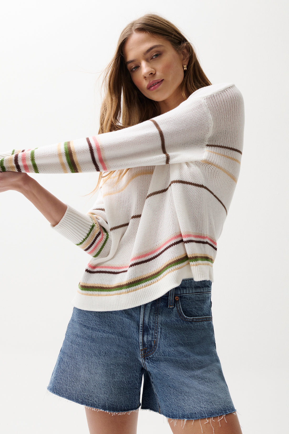 Eva Stripe Crewneck Sweater
