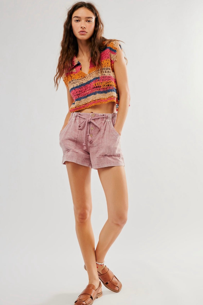 Free People Westmoreland Linen Short