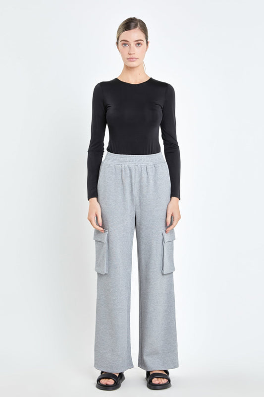 Wide Knit Pants With Pockets