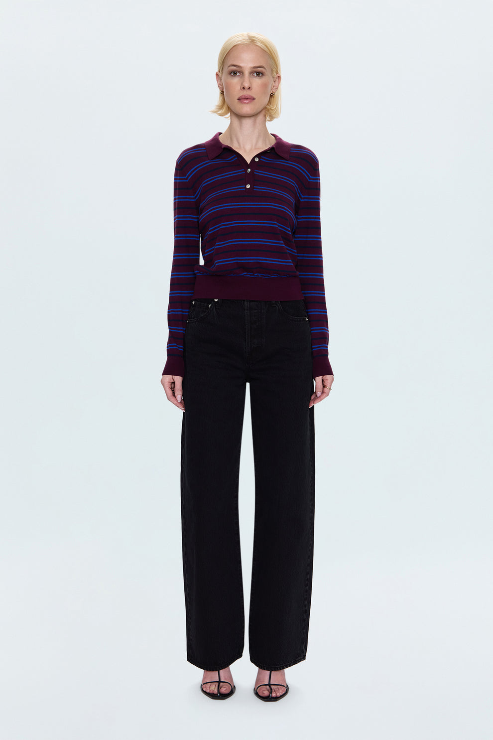 Tate High Rise Bowed Wide Leg