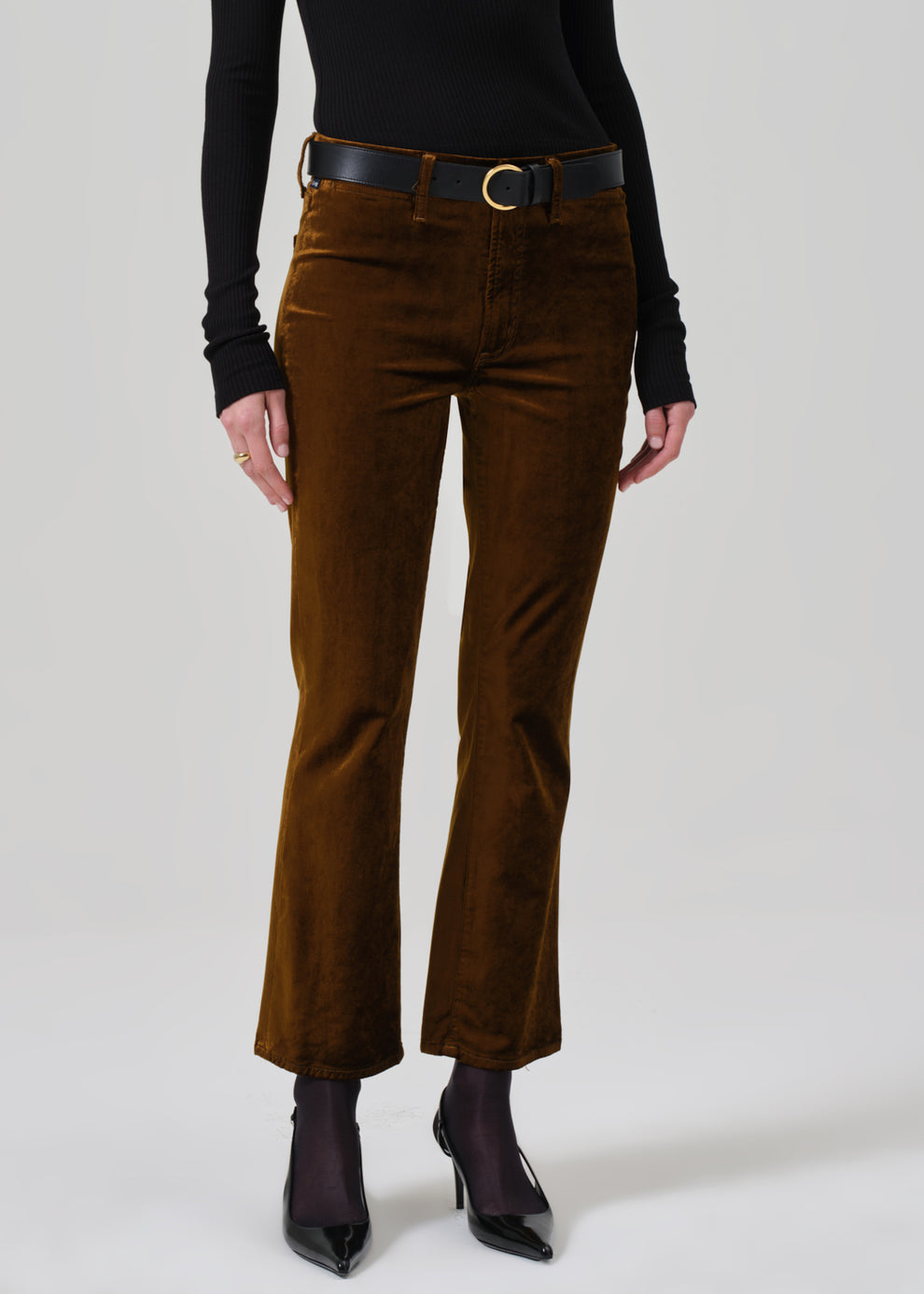 Citizens of Humanity Isola Cropped Velvet Trouser