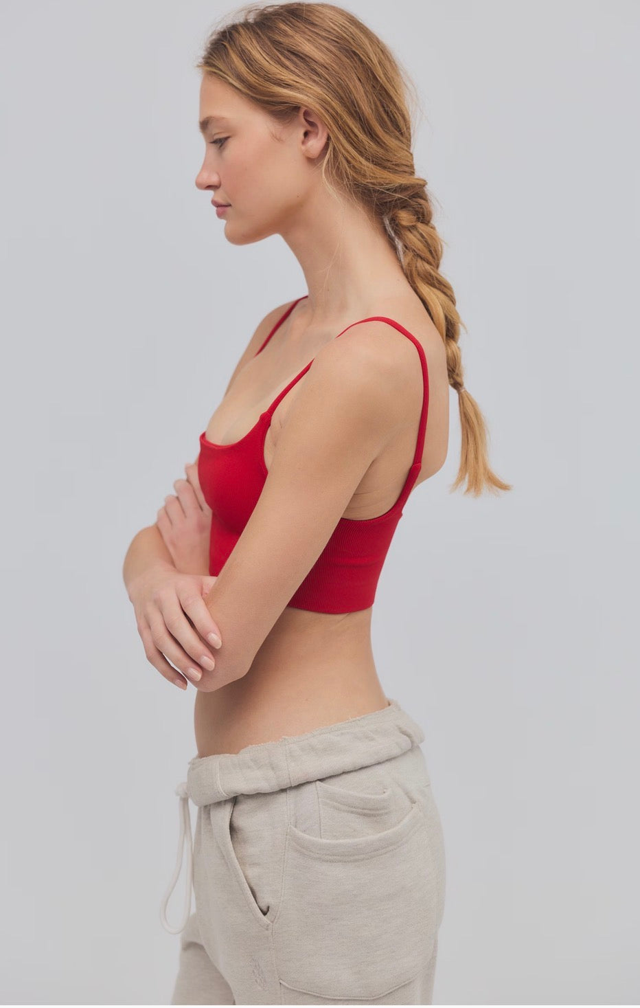 Tighten Up Mini Bra in Red