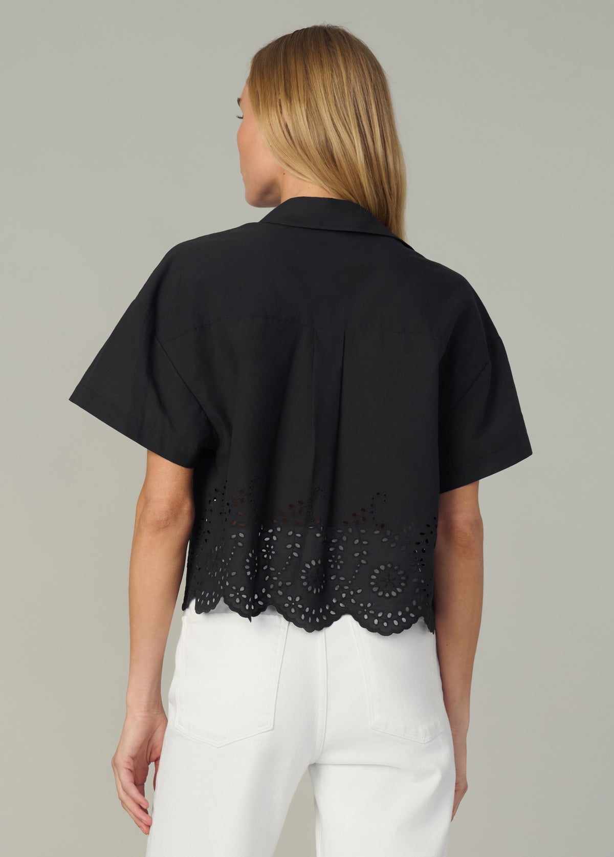 Eyelet Short Sleeve Shirt
