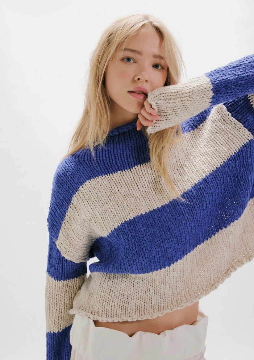 Opal Rollneck Knit Stripe Sweater