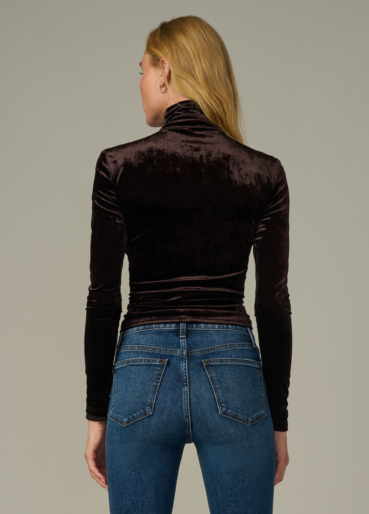 Tony Long Sleeve Velvet Top