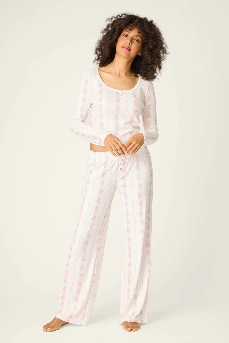 Roses Are Pink Petal Dream Pointelle PJ Set