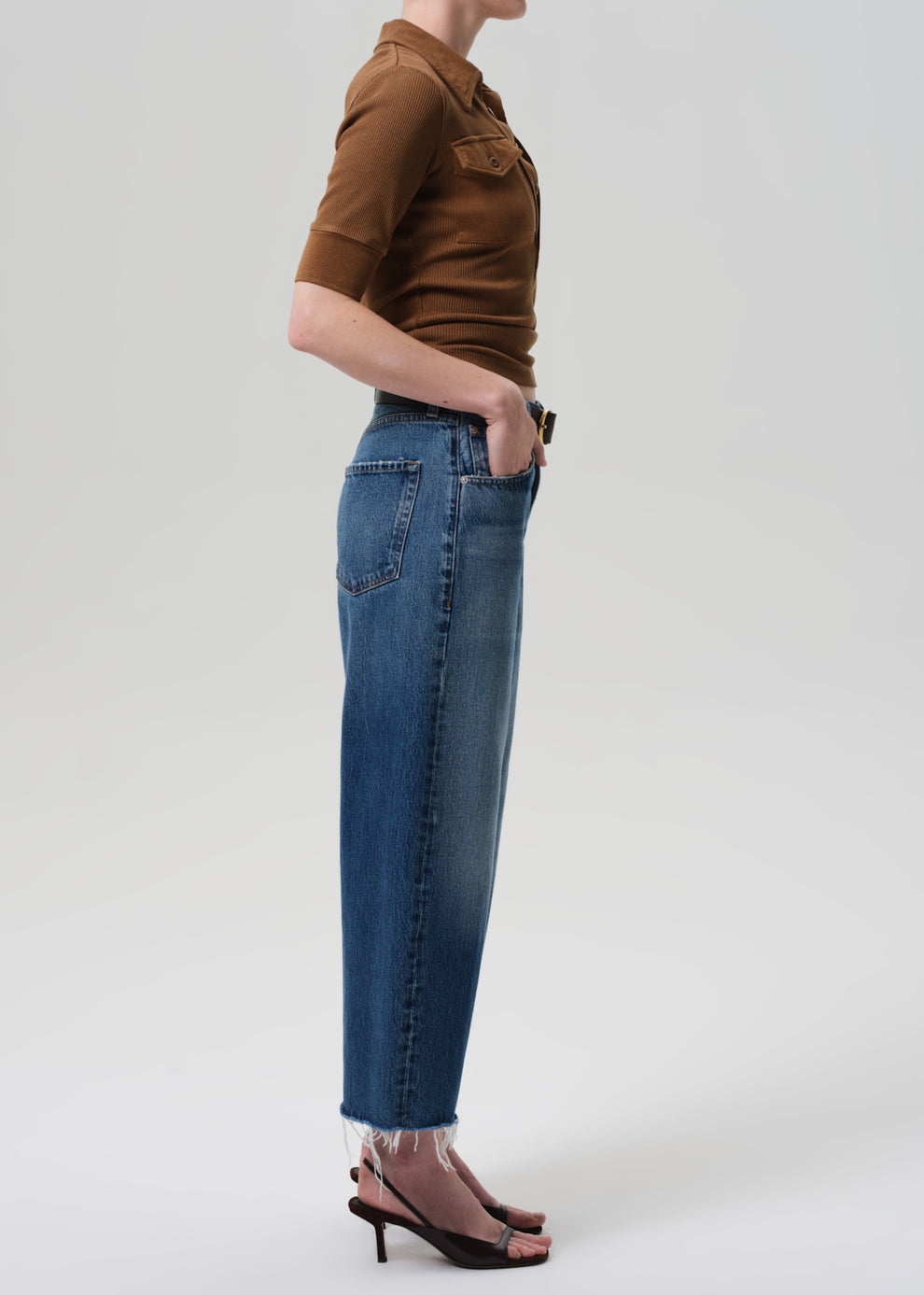 Ayla Raw Hem Crop