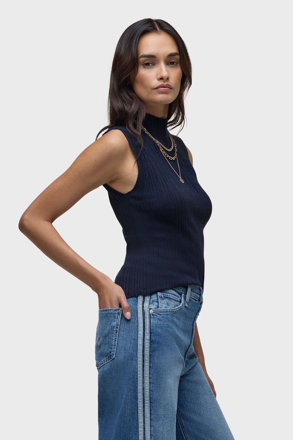Mock Neck Sweater Tank