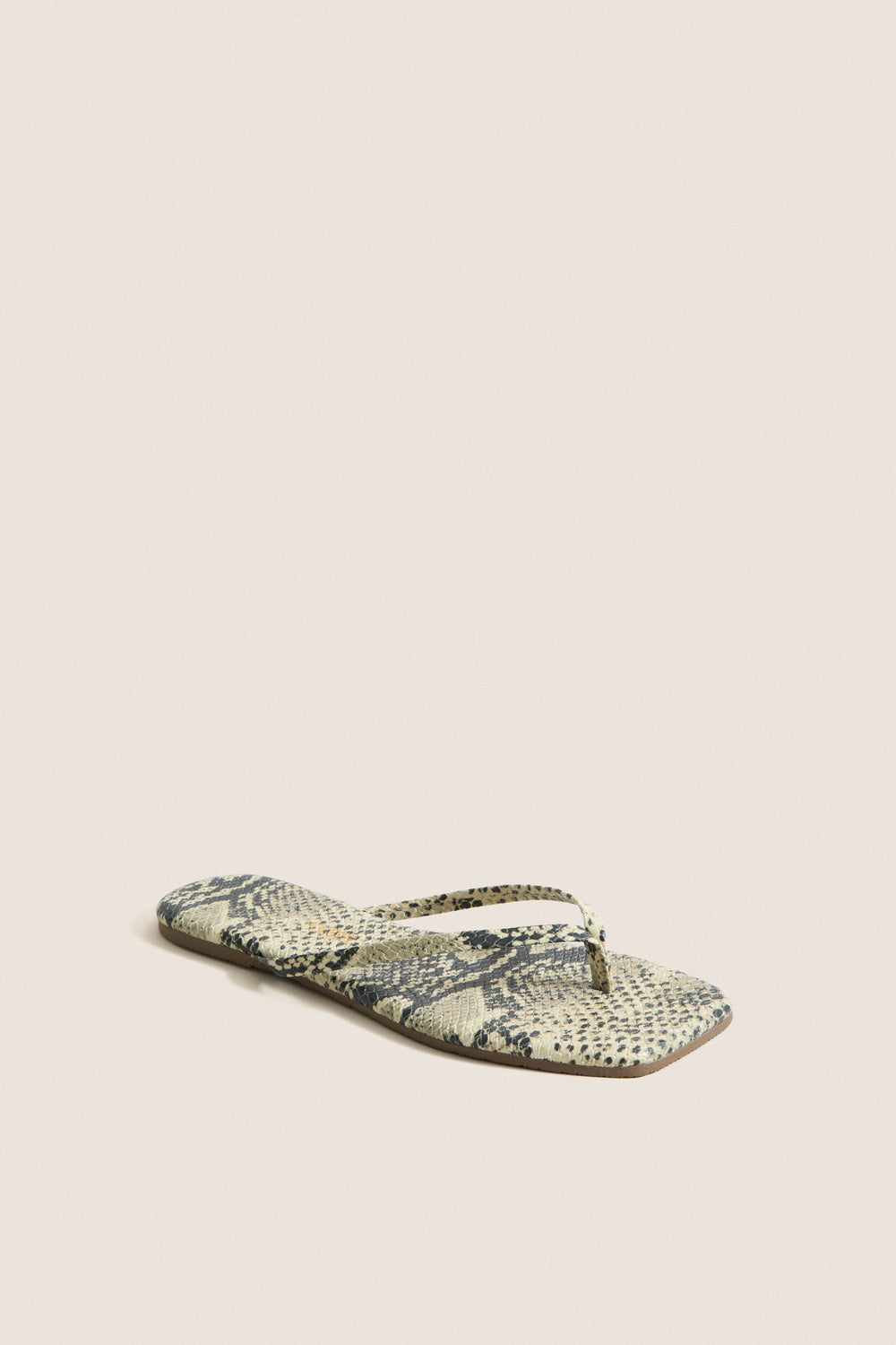 Tkees Snakeskin Square Toe Flip Flop