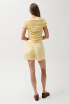 Saige High Rise A-Line Short-Yellow