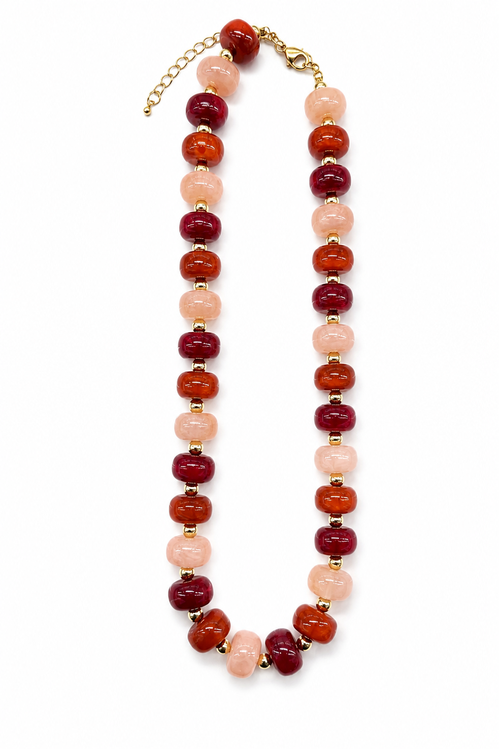 Kenny Chunky Maroon MixBeaded Necklace
