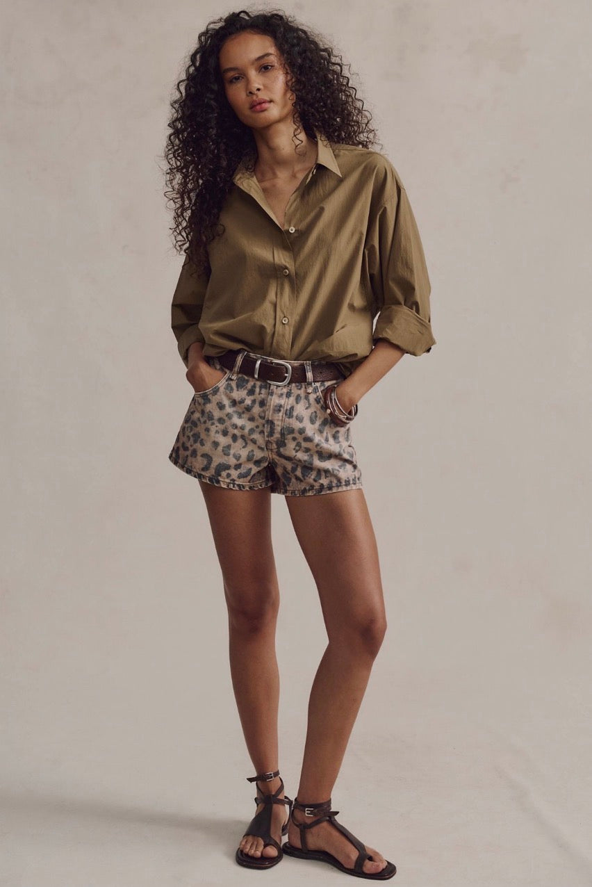 We The Free Now Or Never Printed Denim Shorts
