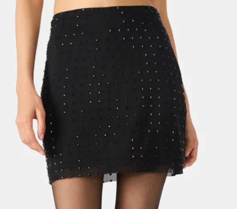 Keily Rhinestone Embellished Skirt