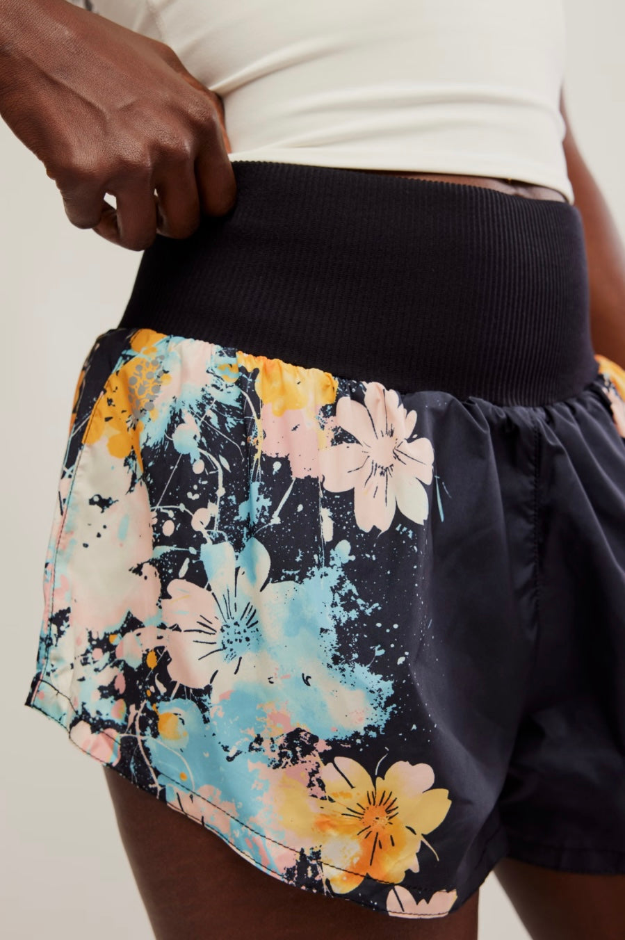 Free People Printed Carpe Diem Shorts