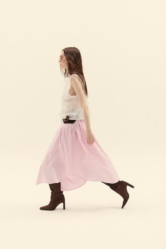Chania Stripe Pink Skirt