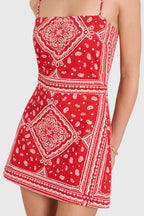 Avani Romper Red Montana Print