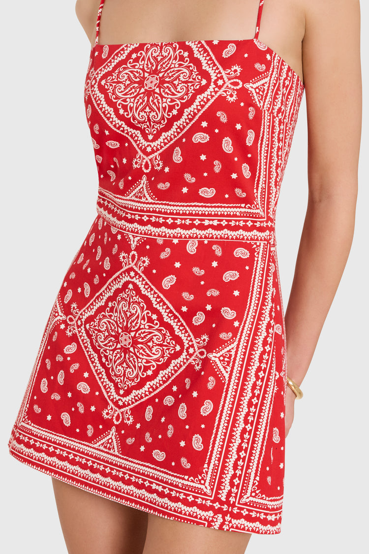 Avani Romper Red Montana Print