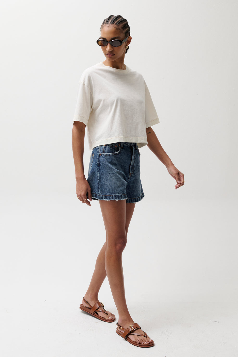 Saige High Rise Short-Wishbone