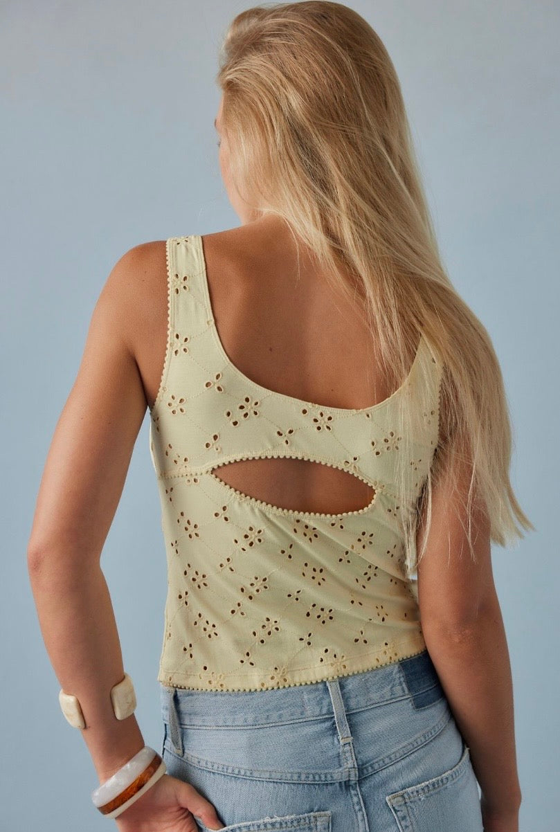 Full Bloom Cotton Eyelet Cami