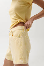 Saige High Rise A-Line Short-Yellow
