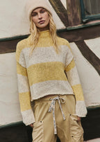 Opal Rollneck Knit Stripe Sweater