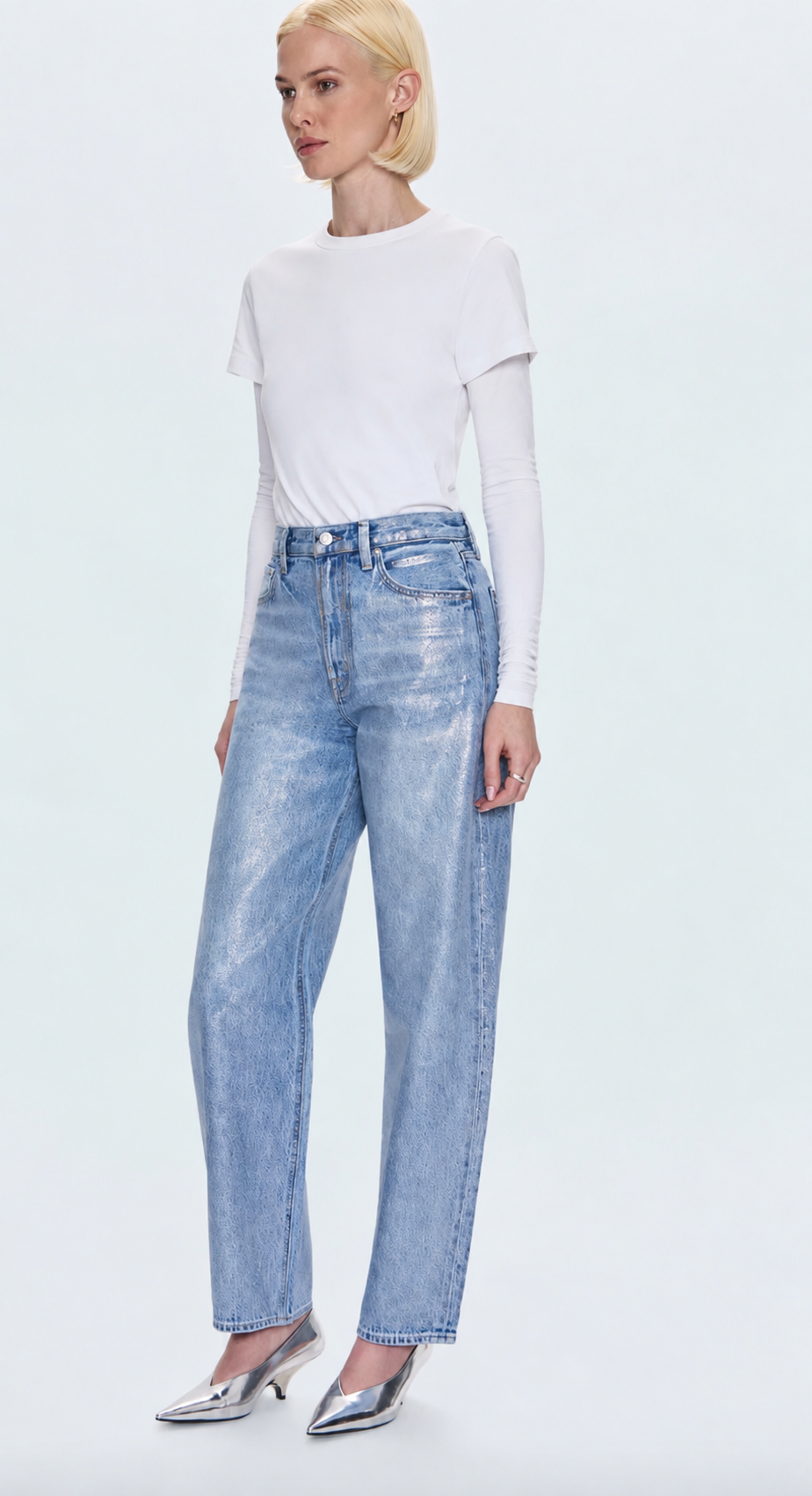 Wes Rigid Embellished Barrel Jean