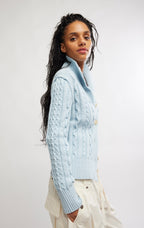 WTF Cable Collar Cardi