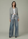 Mia High Rise Wide Leg Foil
