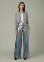 Mia High Rise Wide Leg Foil