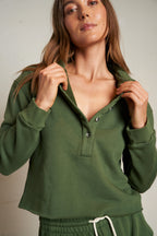 Vinny Fleeced Collared Sweatshirt