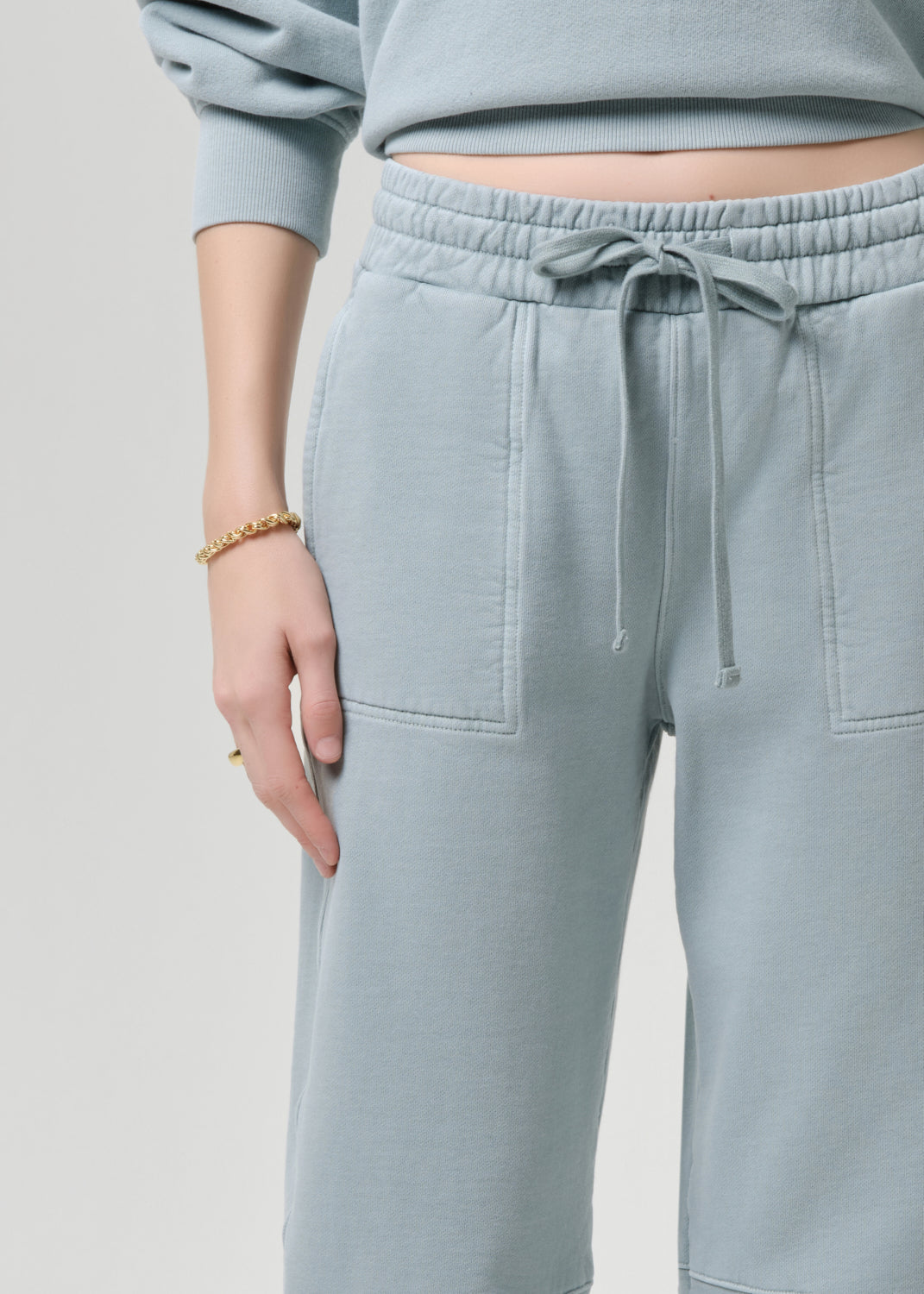 Freya Barrel Sweatpant In Sea Glass