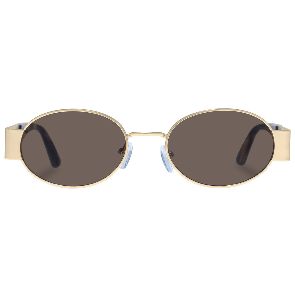 Mars-Satin Gold Vintage Tort Sunglasses